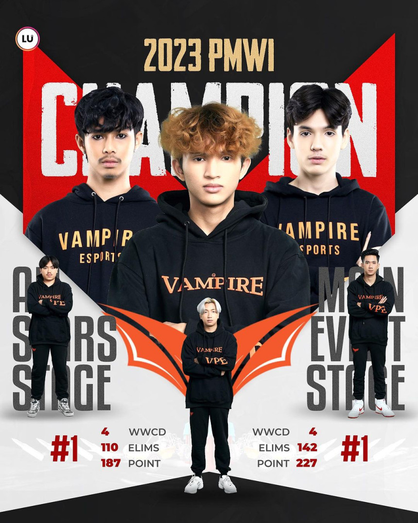VAMPIRE ESPORTS BACK TO BACK CHAMPIONS OF PMWI
